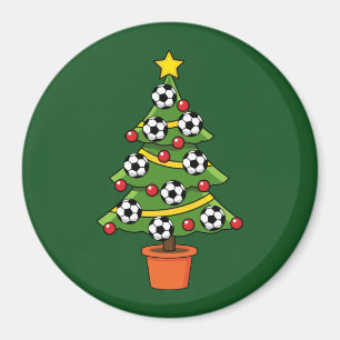 Soccer Football Christmas Tree Magnet