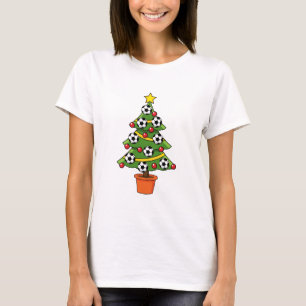 Soccer Football Christmas Tree T-Shirt