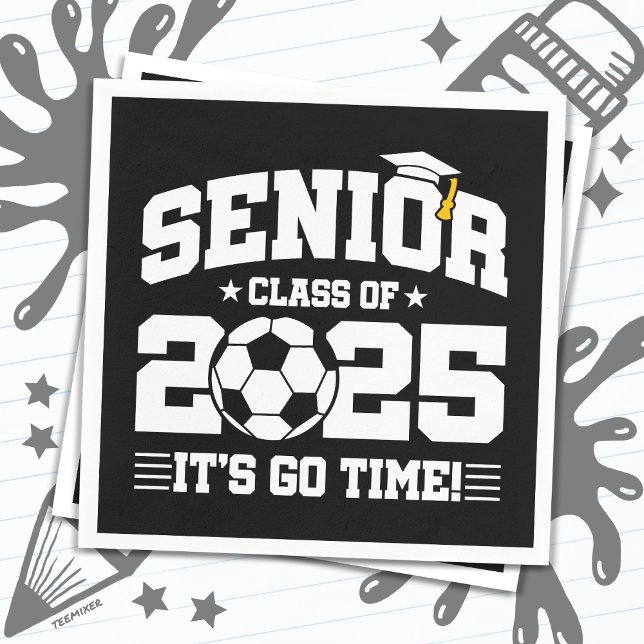 Soccer Football Class 2025 Graduation Senior 2025 Napkin (Creator Uploaded)