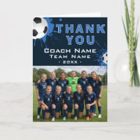 Soccer Football Coach Team Photo Thank you