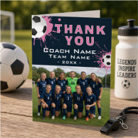 Soccer Football Coach Team Photo Thank you