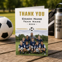 Soccer Football Coach Team Photo Thank you