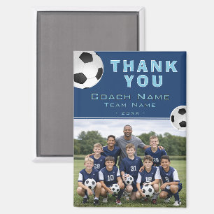Soccer Football Coach Team Photo Thank You Magnet