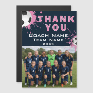 Soccer Football Coach Team Photo Thank you Magnet