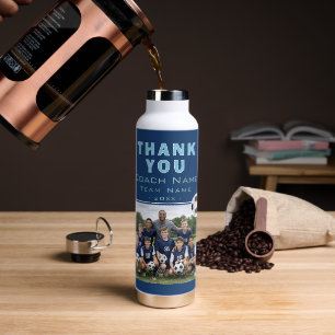 Soccer Football Coach Team Photo Water Bottle