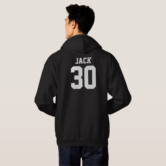 Soccer Football Custom Name And Number Hoodie (Back Full)