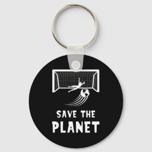 Soccer Football Earth Day Save The Planet Key Ring