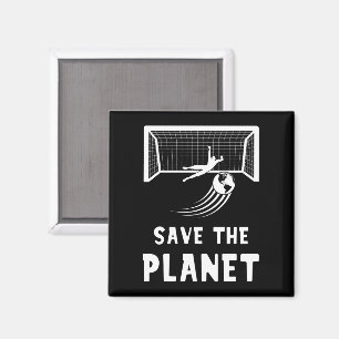 Soccer Football Earth Day Save The Planet Magnet