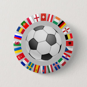 Soccer Football European Championship 2016 6 Cm Round Badge