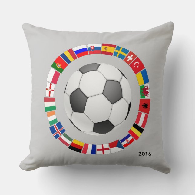 Soccer Football European Championship 2016 Cushion (Front)