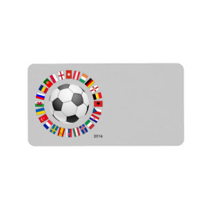 Soccer Football European Championship 2016 Label