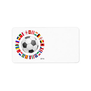 Soccer Football European Championship 2016 Label
