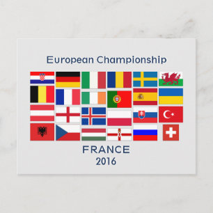 Soccer Football European Championship 2016 Postcard