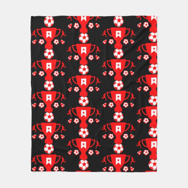 Soccer Football Fan   Fleece Blanket (Front)