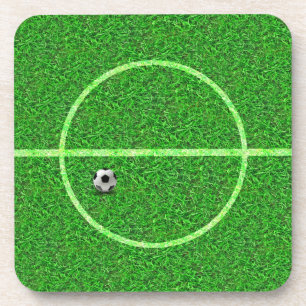 Soccer Football Field Ball - Cork Coaster