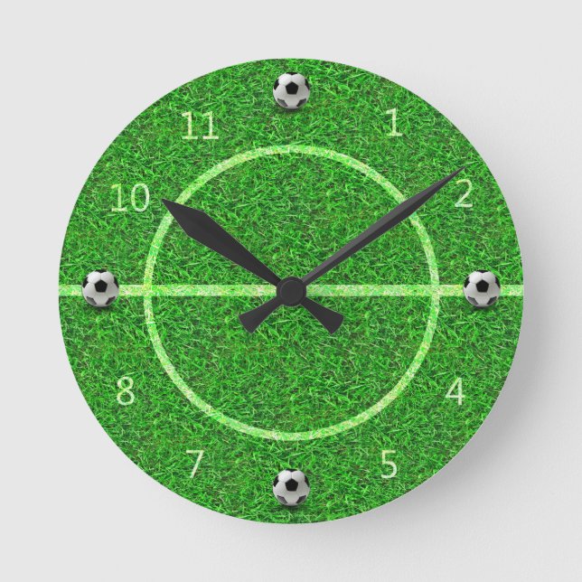 Soccer Football Field Ball - Wall Clock (Front)