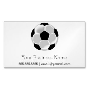 Soccer Football Futbol Ball Magnetic Business Card