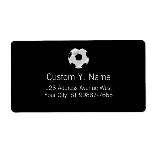 Soccer Football Futbol Ball Shipping Label