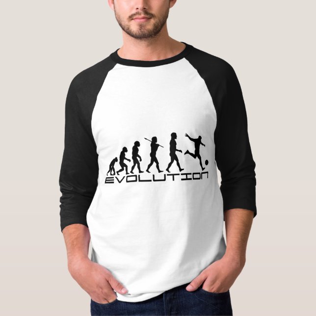 Soccer Football Futbol Sport Evolution Art T-Shirt (Front)
