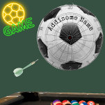 Soccer Football game room Black and white ball  Dartboard<br><div class="desc">Soccer Football game room Black and white ball "Sports decor",   Dart Board 



coach,  cool,  for men,  funny,  ball,  team sports,  teams, memorabilia,  baseball coaches, </div>