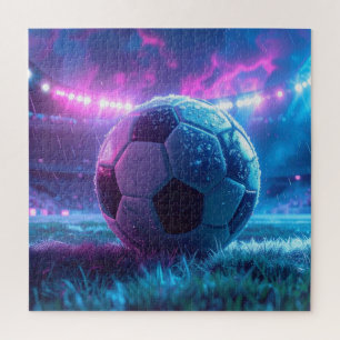 Soccer Football in stadium arena extreme weather Jigsaw Puzzle