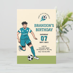 Soccer football  invitation