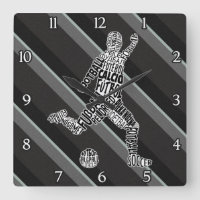 Soccer Football Languages Clock