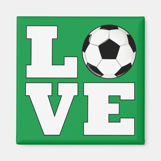 Soccer (Football) Love Custom Colour Sports Player Magnet (Front)