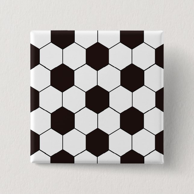Soccer | Football pattern 15 Cm Square Badge (Front)