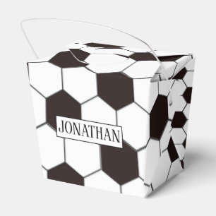 Soccer   Football pattern Customisable   Own name Favour Box