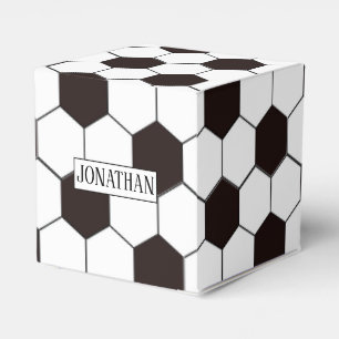 Soccer   Football pattern Customisable   Own name Favour Box