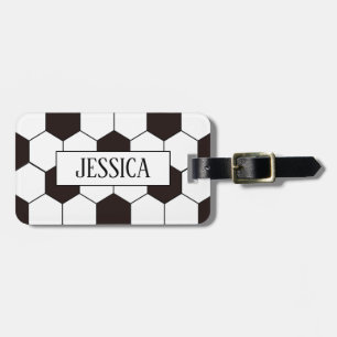 Soccer   Football pattern Luggage Tag