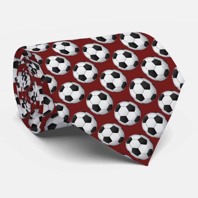 Soccer | Football Pattern Tie (Rolled)