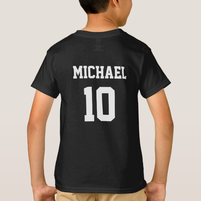 Soccer Football Personalised Name And Number  T-Shirt (Back)