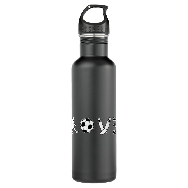 Soccer Football Player Sports Fan Funny Gift Idea 710 Ml Water Bottle (Front)