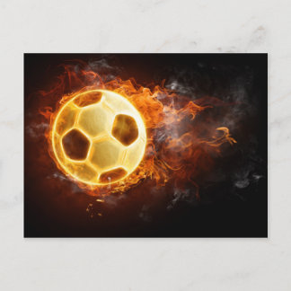 Soccer football postcard
