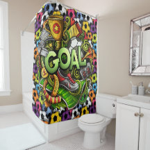 Soccer - Football Shower Curtain