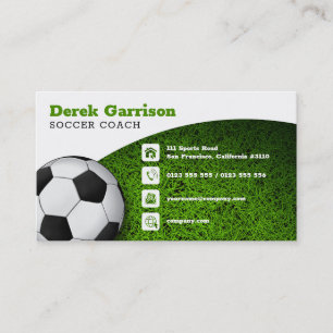 Soccer   Football Sports Coach Business Card