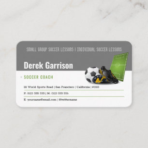 Soccer   Football Sports Coach Business Card