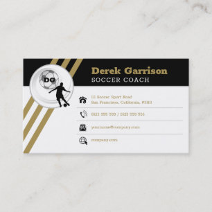 Soccer   Football Sports Coach Business Card