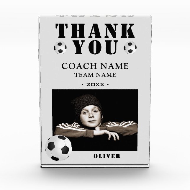 Soccer Football Sports Coach  Photo Block (Front)