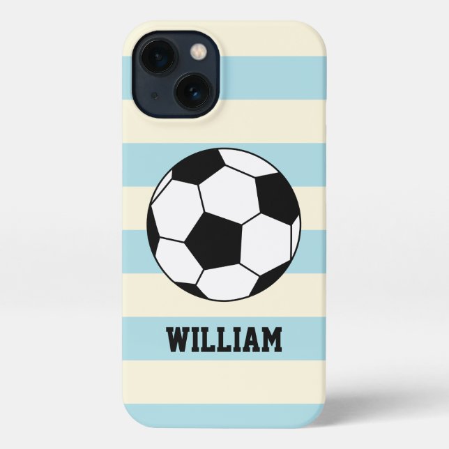 Soccer Football Sports Player Custom Name iPhone Case (Back)
