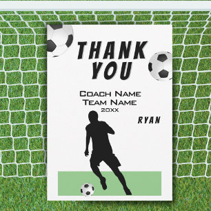 Soccer / Football Thank you Coach Card