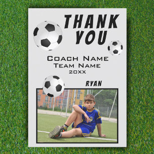 Soccer / Football Thank you Coach Photo Card