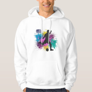 Soccer Football USA Grungy Color Splashes Hoodie