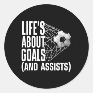 Soccer For Men Women Soccer Lovers Player Football Classic Round Sticker