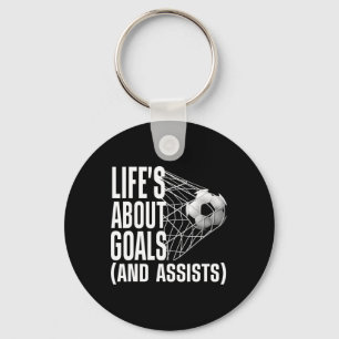 Soccer For Men Women Soccer Lovers Player Football Key Ring