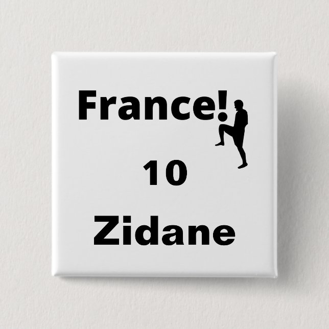 Soccer France, customisable 15 Cm Square Badge (Front)