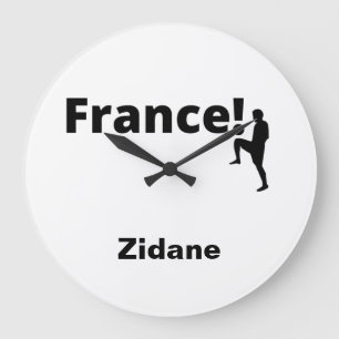 Soccer France, customisable Large Clock