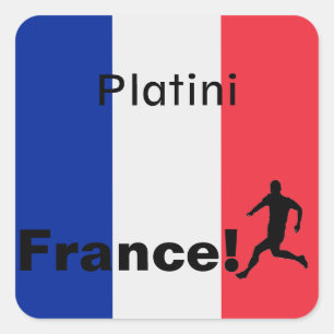 Soccer France, customisable Square Sticker